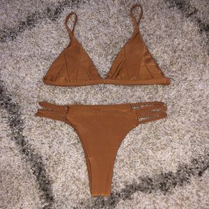Brown/Orange Rust Bikini Set